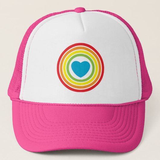 Regenbogenherz Truckerkappe (Vorderseite)