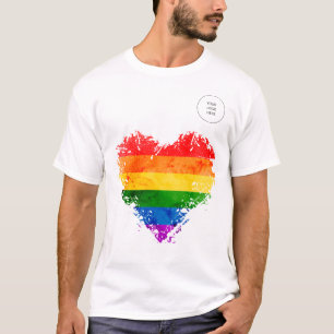 Regenbogenherz und Ihr eigenes Logo T-Shirt