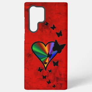 Regenbogenherz und Schmetterling Samsung Galaxy Hülle