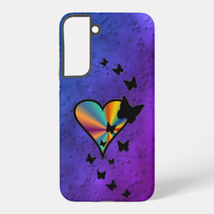 Regenbogenherz und Schmetterling Samsung Galaxy Hülle