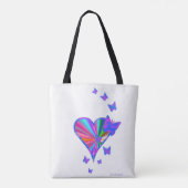 Regenbogenherz und Schmetterling Tasche (Rückseite)