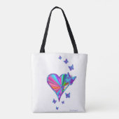 Regenbogenherz und Schmetterling Tasche (Rückseite)
