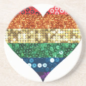 Regenbogenherz Untersetzer (Vorne)