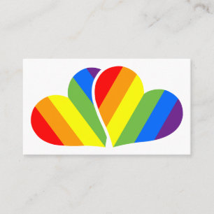 Regenbogenherzen, abstrakt romantisch visitenkarte