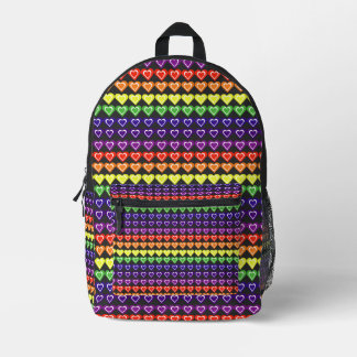 Regenbogenherzen Bedruckter Rucksack