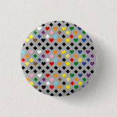 Regenbogenherzen Button (Vorderseite)