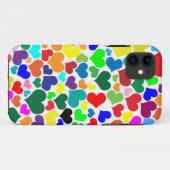 Regenbogenherzen Case-Mate iPhone Hülle (Rückseite (Horizontal))