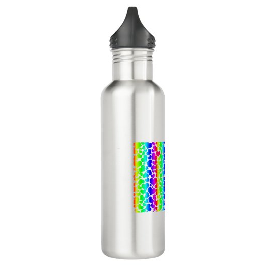 Regenbogenherzen Edelstahlflasche (Links)