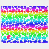 Regenbogenherzen Fleecedecke (Vorderseite (Horizontal))