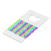Regenbogenherzen Geldbeutel Flaschenöffner (Vorderseite Schrägansicht)