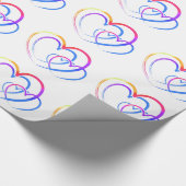 Regenbogenherzen Geschenkpapier (Ecke)