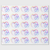 Regenbogenherzen Geschenkpapier (Flach)
