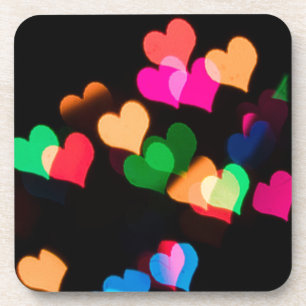 Regenbogenherzen Getränkeuntersetzer