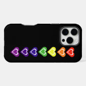 Regenbogenherzen iPhone Hülle (Rückseite (Horizontal))
