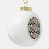 Regenbogenherzen Keramik Kugel-Ornament (Links)