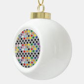 Regenbogenherzen Keramik Kugel-Ornament (Rechts)