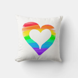 Regenbogenherzen Kissen