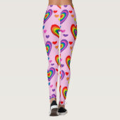 Regenbogenherzen Leggings (Rückseite)