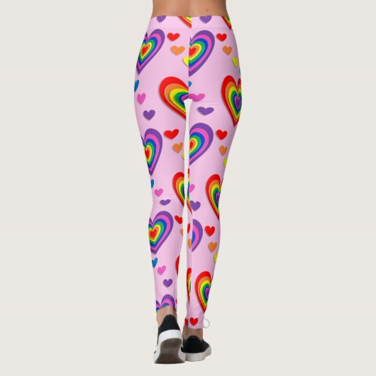 Regenbogenherzen Leggings (Rückseite)