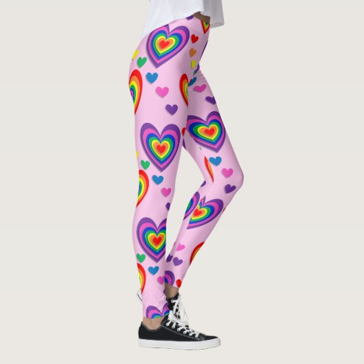 Regenbogenherzen Leggings (Rechts)