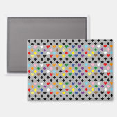 Regenbogenherzen Magnet (Vorderseite/Rückseite)