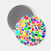 Regenbogenherzen Magnet (Vorderseite/Rückseite)