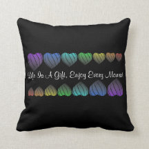 Regenbogenherzen mit positiven Worten