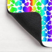 Regenbogenherzen Mousepad (Ecke)