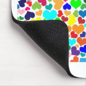 Regenbogenherzen Mousepad (Ecke)