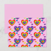 Regenbogenherzen Postkarte (Vorne/Hinten)