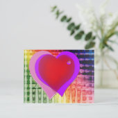 Regenbogenherzen... Postkarte (Stehend Vorderseite)