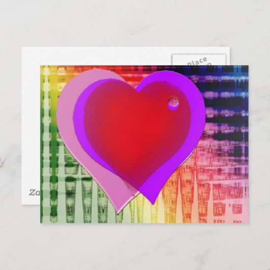 Regenbogenherzen... Postkarte (Vorne/Hinten)