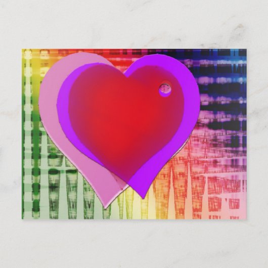Regenbogenherzen... Postkarte (Vorderseite)