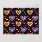 Regenbogenherzen Postkarte (Vorderseite)