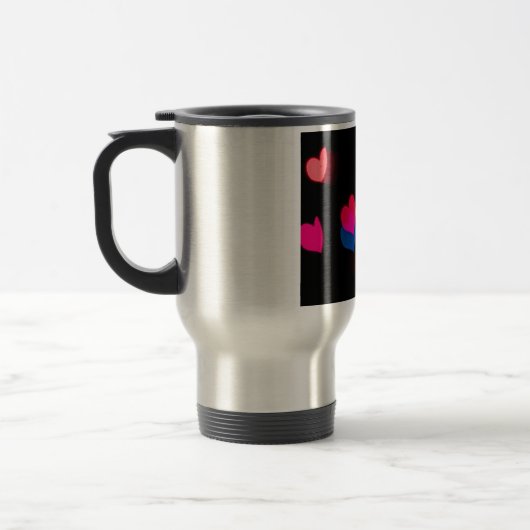 Regenbogenherzen Reisebecher (Links)