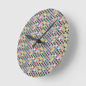 Regenbogenherzen Runde Wanduhr (Winkel)
