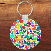Regenbogenherzen Schlüsselanhänger (Vorderseite)