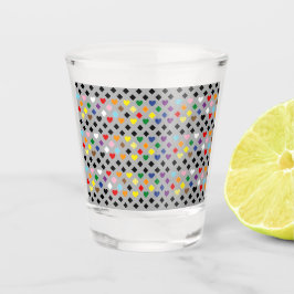 Regenbogenherzen Schnapsglas