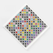 Regenbogenherzen Serviette (Ecke)