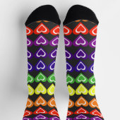 Regenbogenherzen Socken (Oben)