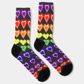 Regenbogenherzen Socken (Rechts)
