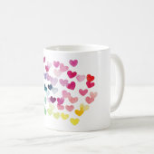Regenbogenherzen stolzen Liebe farbenfroh Kaffeetasse (VorderseiteRechts)