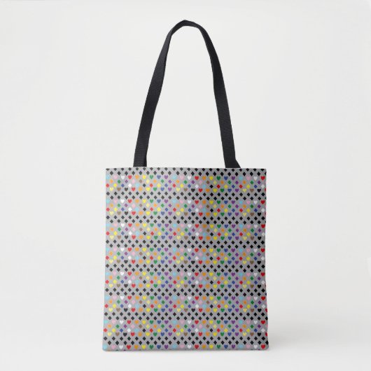 Regenbogenherzen Tasche (Vorderseite)
