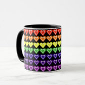 Regenbogenherzen Tasse (Vorderseite Links)
