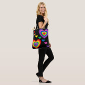 Regenbogenherzen Totenbeutel Tasche (Am Model)