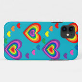 Regenbogenherzen Valentinstag-Telefongehäuse Case-Mate iPhone Hülle (Rückseite (Horizontal))