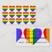 Regenbogenherzen Visitenkarte (Vorne/Hinten)