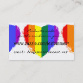Regenbogenherzen Visitenkarte (Rückseite)
