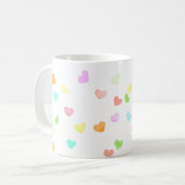 Regenbogenherzen Wasserfarbenfreude Kaffeetasse (Vorderseite Links)
