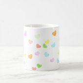 Regenbogenherzen Wasserfarbenfreude Kaffeetasse (Mittel)